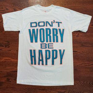 Vintage Don't Worry Be Happy Single Stitch T Shirt Size L Made in USA